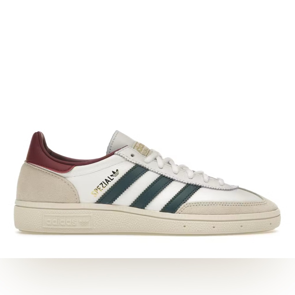 Adidas Spezial White, Burgundy and Green Sneakers